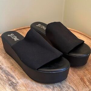 Vintage Black Platform Sandals